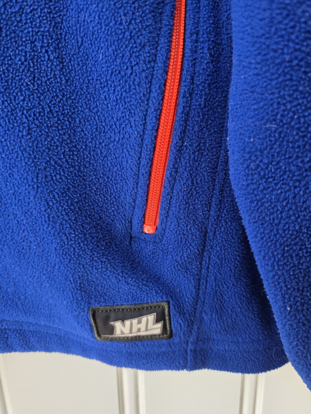 NHL Edmonton Oilers Blue Fleece Zip Up Jacket Sweater Medium - Picture 4 of 9